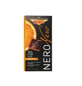 Extra Dark Chocolate Orange Peel and Almonds Novi 75g