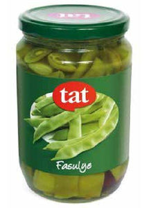 Tat Canned String Beans " taze fasulye konserve" -670g  -GLASS - Turkish Mart 