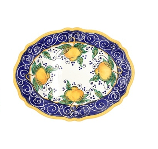 Amalfi Oval Serving Dish Medium | Italian ceramic - ItalianMart