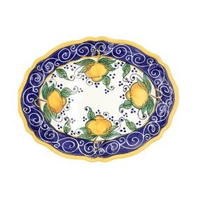 Amalfi Oval Serving Dish Medium | Italian ceramic - ItalianMart