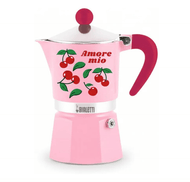 Bialetti Expresso Maker | 3 Cups | Red with Cherries - ItalianMart