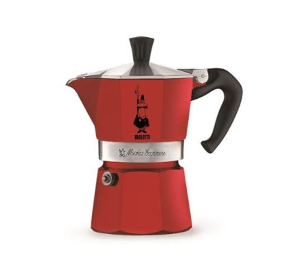 Bialetti Red Moka Express 3 Cup Espresso Maker