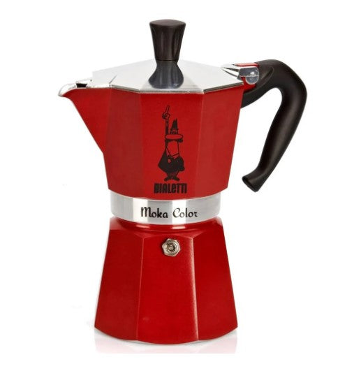 Bialetti Red Moka Express 6 Cup Espresso Maker