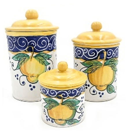 Ceramic jar with lid | 3 sizes | Single Jar | Italian - ItalianMart