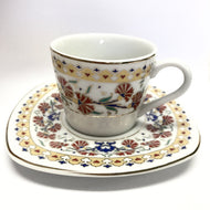 Coffee Cup Set (6 Cups & 6 Saucers) Tulip pattern - ItalianMart