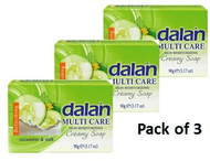 Dalan Multi Care Ultra Moisturizing Cream Soap - Cucumber & Milk( Pack of 3) - 3X90g - ItalianMart