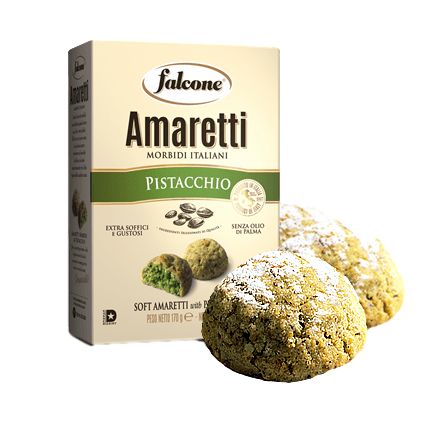 Falcone Soft Amaretti with Pistachio 170g - ItalianMart