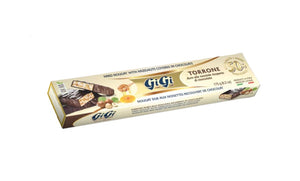 GiGi Torrone Hard Nougat With Hazelnuts Covered in Chocolate 175g