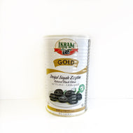 GOLD Natural Black Olives "in brine" less salt - 800g net - TIN - ItalianMart