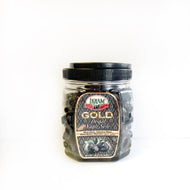 GOLD Natural Black Olives less salt - 800g net - PET - ItalianMart