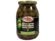 Green Castelvetrano Olives Marinated & Cracked | 1L - ItalianMart