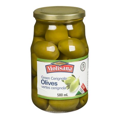 Green Marinated Cerignola Olives 580ml - ItalianMart