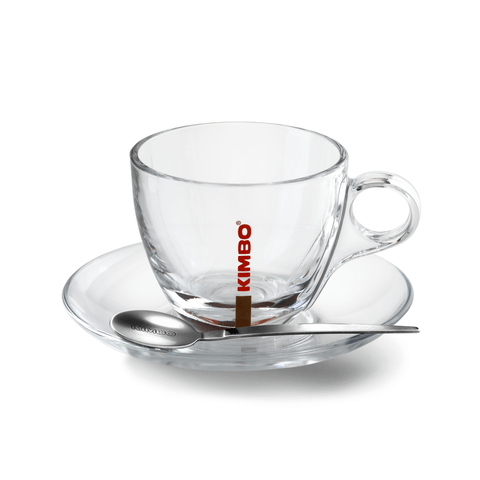 Kimbo Glass Cappuccino Cup (6/set) - ItalianMart