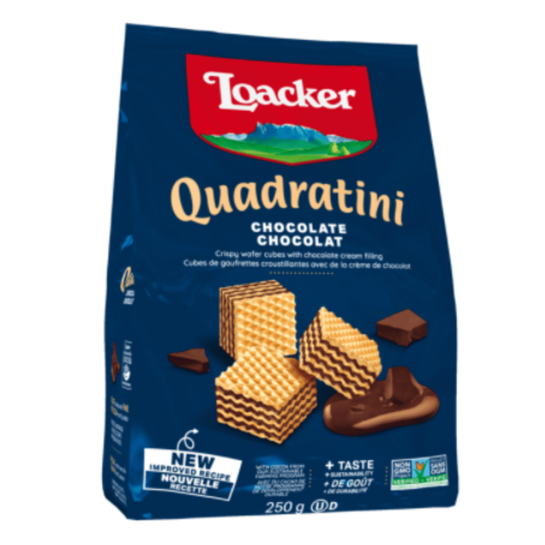 Loacker Wafer | Quadratini Chocolate | 250g - ItalianMart