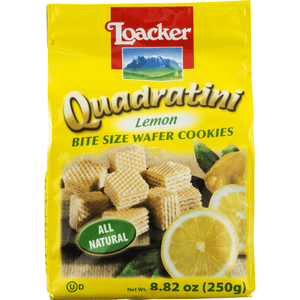 Loacker wafer | Quadratini Lemon | 250g - ItalianMart