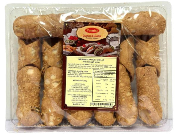 Medium Cannoli Shells Pennisi 250g