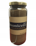 Monticelli Ground Black Pepper "ogutulmus karabiber" - 250g - GLASS - ItalianMart