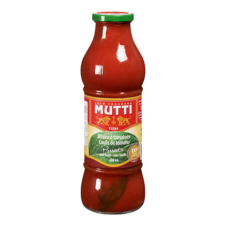 Mutti Strained Tomato Sauce With Basil 680ml - ItalianMart