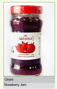 Orsini Strawberry Jam - 370g - glass - ItalianMart