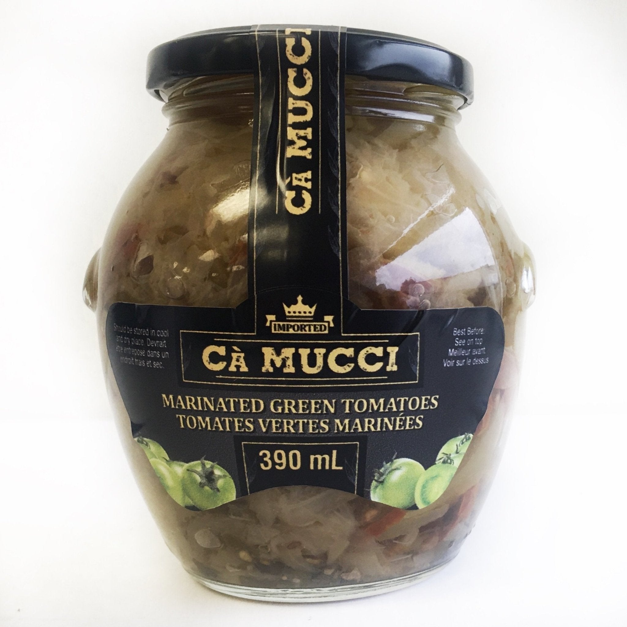 SALE Ca Mucci Marinated Green Tomatoes - 390ml GLASS - ItalianMart