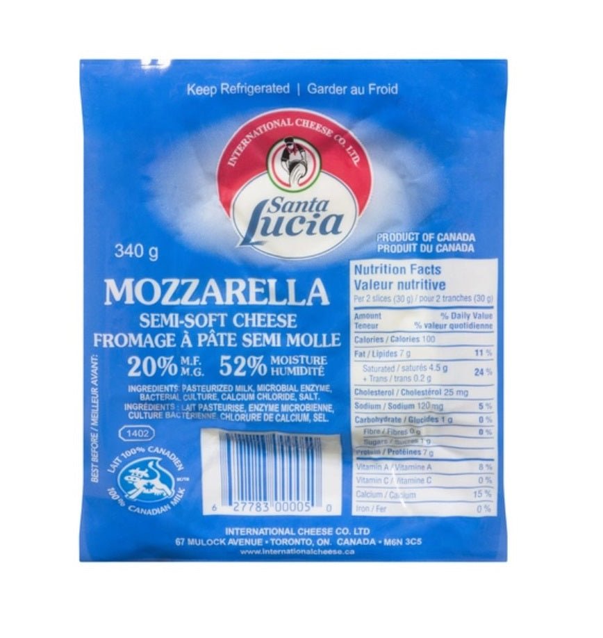 Santa Lucia Mozzarella - 340g - VACUUM - ItalianMart