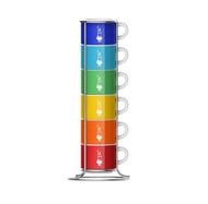 Stackable Porcelain Espresso Cups | Set of 6 - ItalianMart