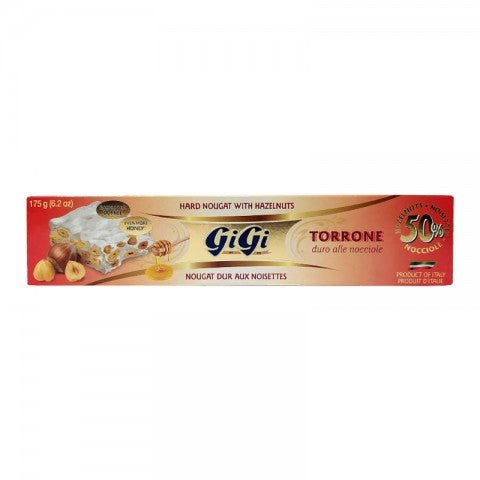 Torrone GiGi Hard Nougat With Hazelnuts 175 g - ItalianMart