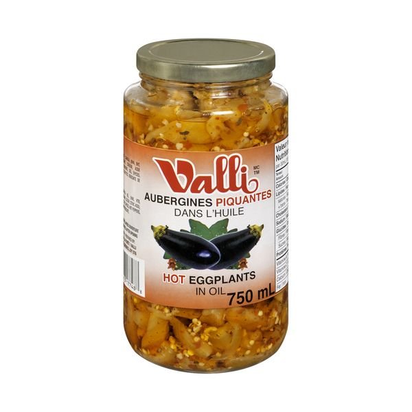 Valli Hot Eggplants in Oil 750ml - ItalianMart