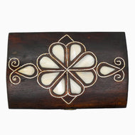 Walnut jewelry box, mother of pearl inlaid - ItalianMart