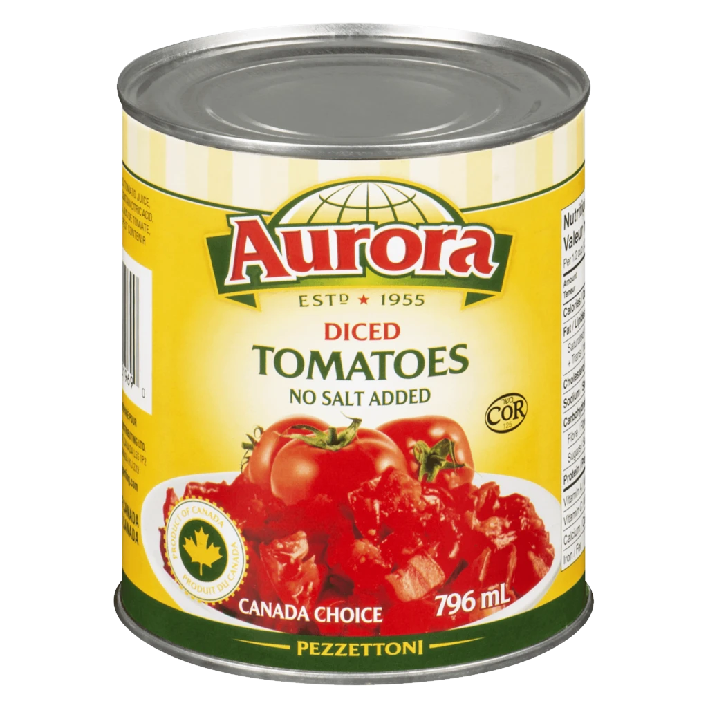 Aurora diced tomatoes no salt | 796g