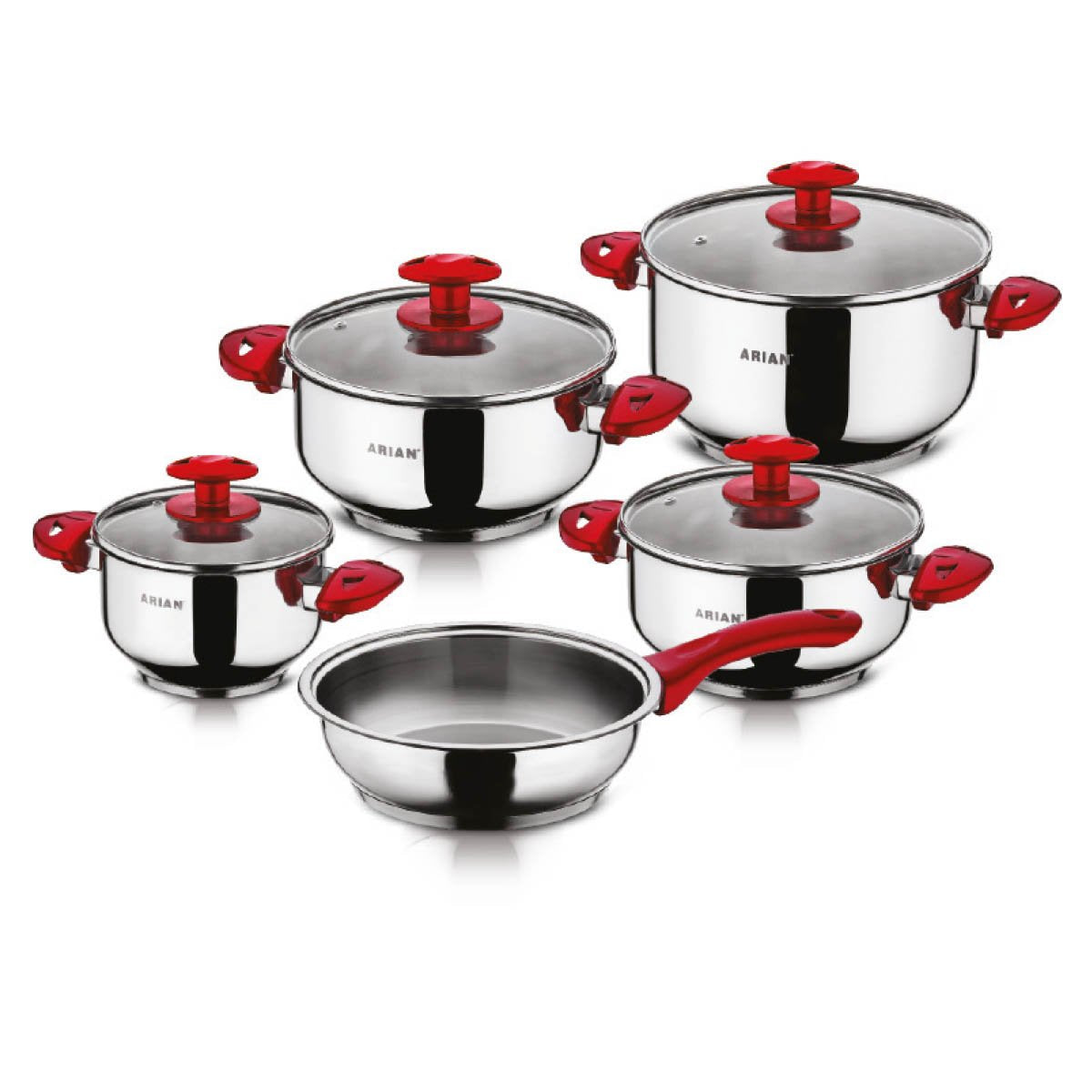 Home Perfect Stainless Steel Cookware Sets  9 piece set - 5kg