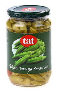 Tat Canned Okra Sultani " sultani bamya konserve" -670g  -GLASS - Turkish Mart 