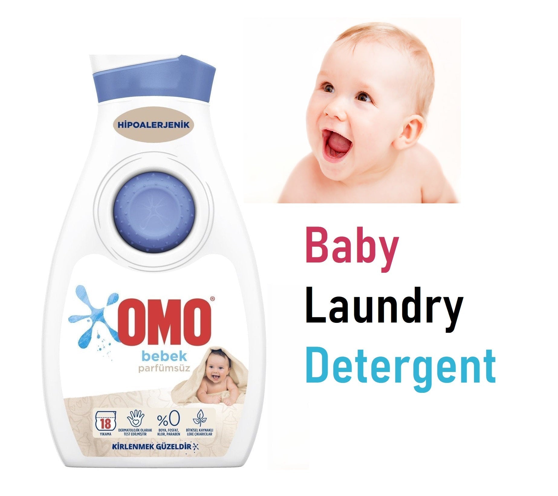 Baby Laundry Detergent Omo Hypoallergenic 900ml