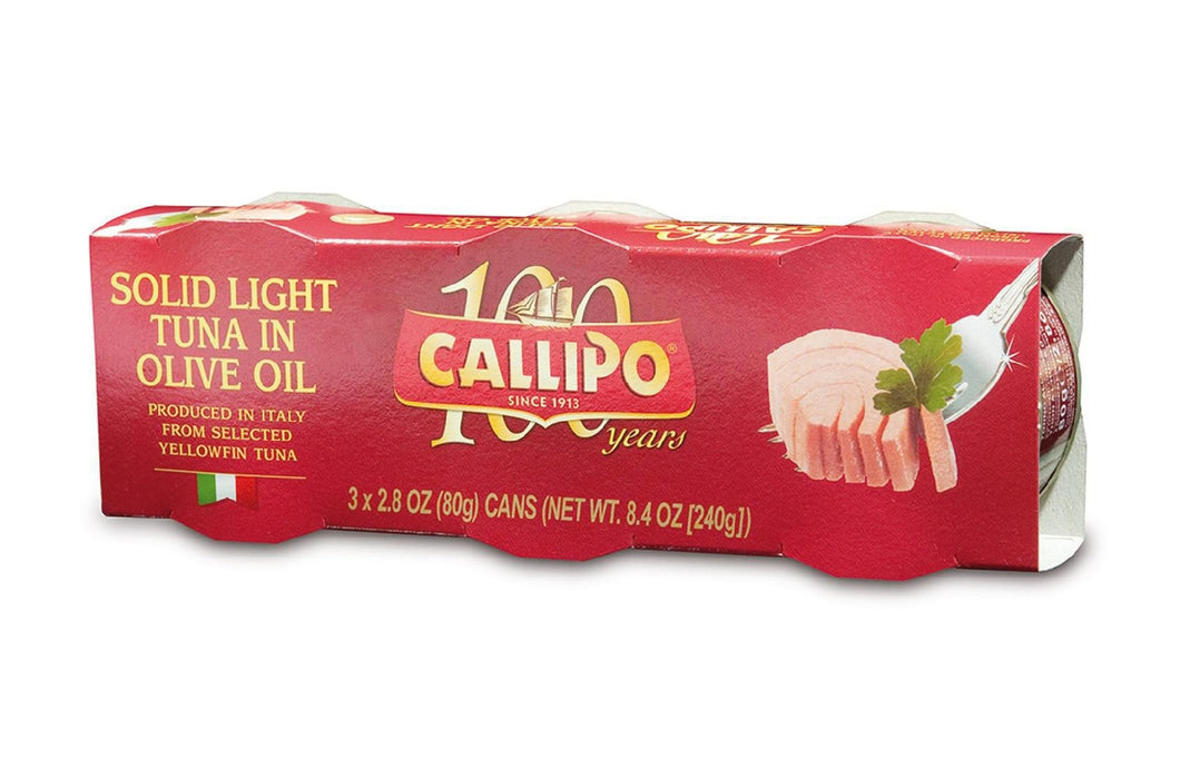 Callipo Solid Light Tuna in Olive Oil 3 tins 80g each