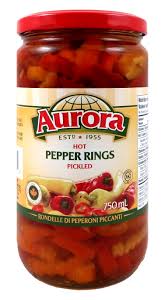 Aurora Hot Pepper Rings 750ml