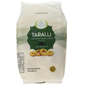 Terre Di Puglia "Extra Virgin Olive Oil" Taralli 250gr  *** VEGAN ***-***OUT OF STOCK***