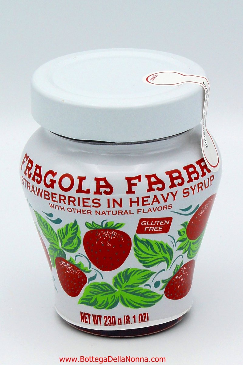 Fragola Fabbri - Strawberries in Heavy Syrup- 230g - GLUTEN FREE