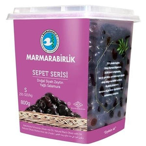   Natural Black Olives with Oil 800g - Turkish Mart 