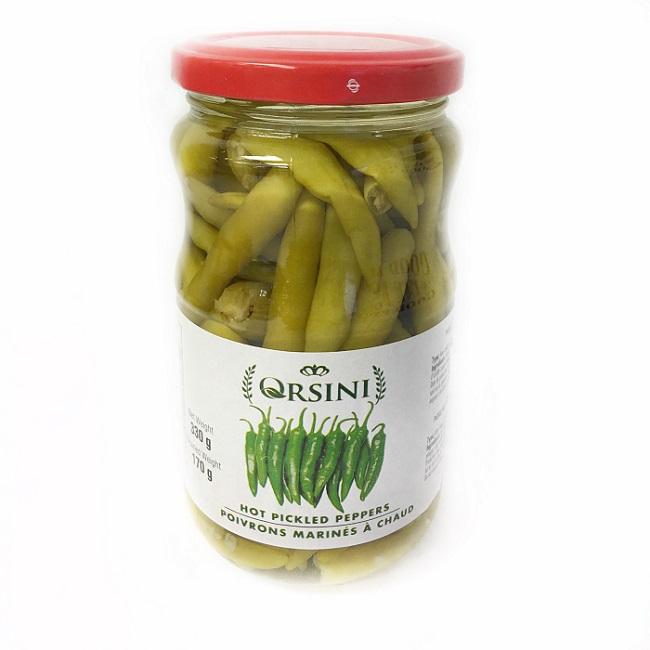 Orsini Hot Pickled Green Peppers  - 370ml