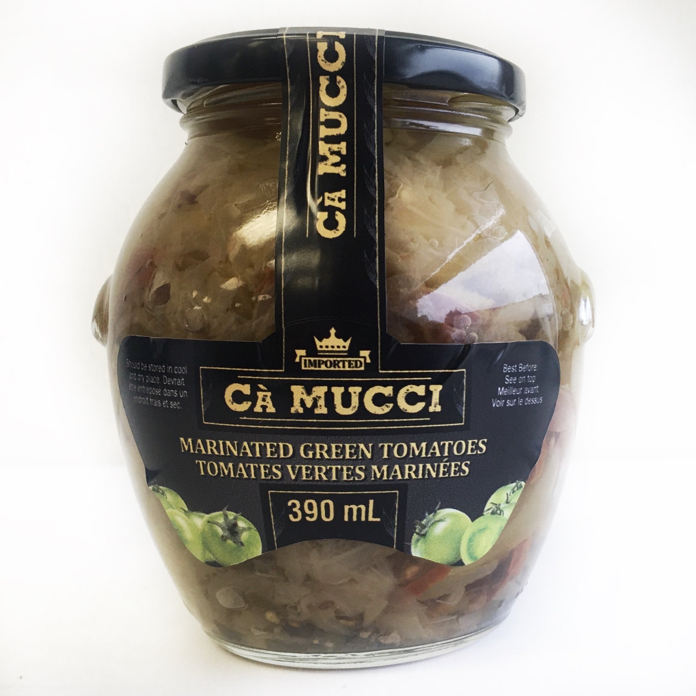 SALE Ca Mucci Marinated Green Tomatoes  - 390ml  GLASS