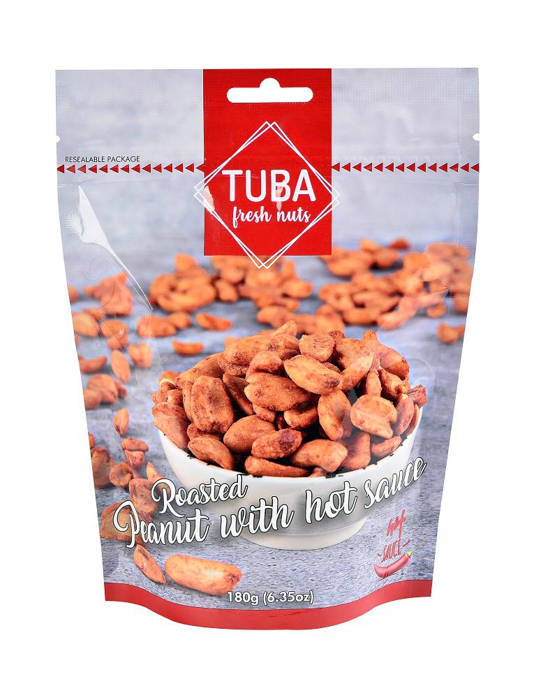 Tuba Roasted Peanuts with Hot Sauce 180g (6.5oz) - Turkish Mart 