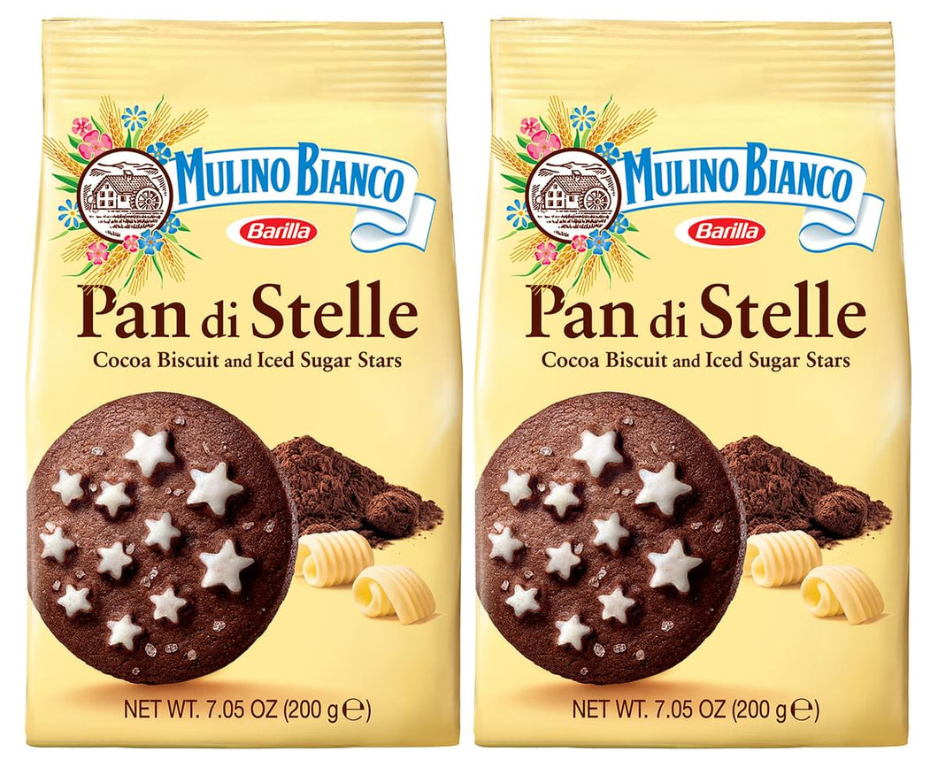 Barilla Mulino Bianco Cacao Biscuits with Iced Sugar Stars 200g