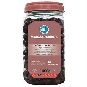  Natural Black Olives with oil (M) - 1400g -  PET - Turkish Mart 