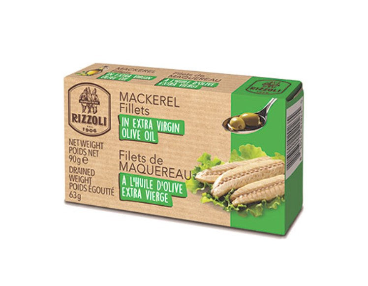 mackerel fillets with organic olive oil 90g