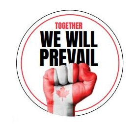 Removable Stickers  Together We Will Prevail  "Circle"