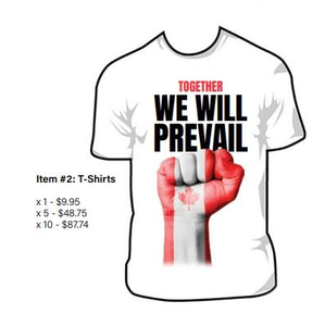 T-Shirt Together We Will Prevail  "L and M "